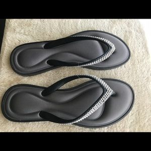 Rhinestone flip flops